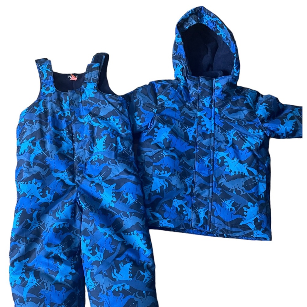 2T Dinosaur Winter Coat & Snow Pants Set